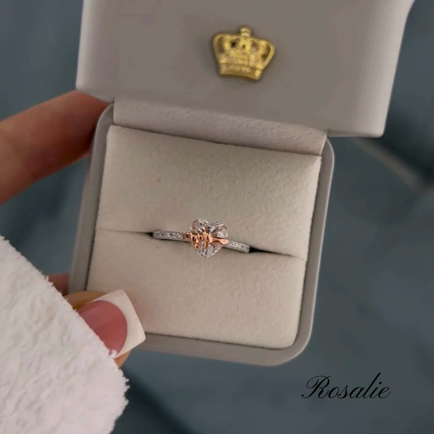 Silver Bow Heart Ring