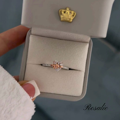 Silver Bow Heart Ring